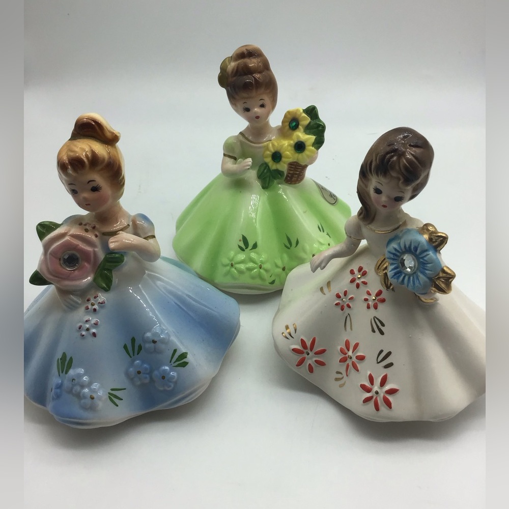 Vintage Josef Original Porcelain Birthday figurines